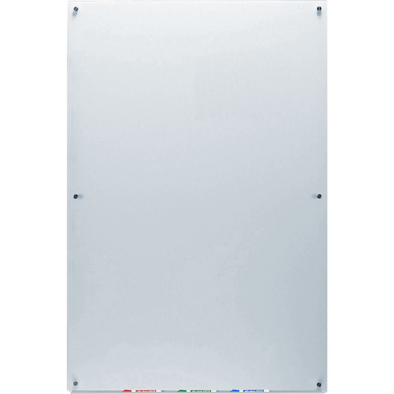 White Glass Dry-Erase Board Set - Modern, Scratch-Resistant Wall Marker Board