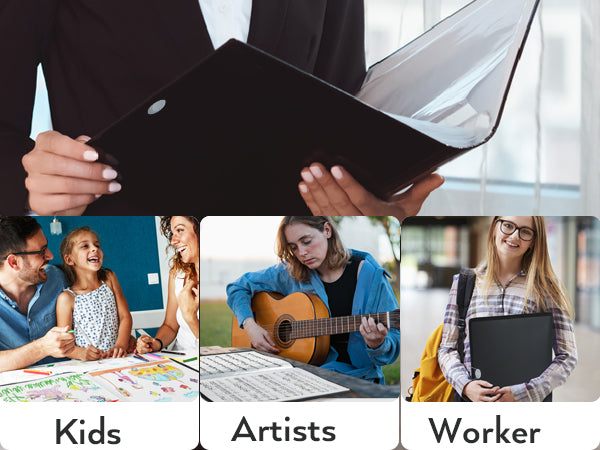 Large Art Portfolio Folder 11x17 with 30 Pockets Waterproof & Durable