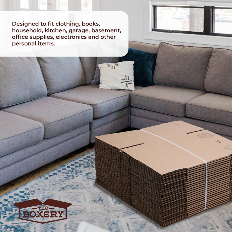 Large Moving & Storage Boxes Pack - 18x18x18 Inch Corrugated Cardboard, Eco-Friendly, Recyclable