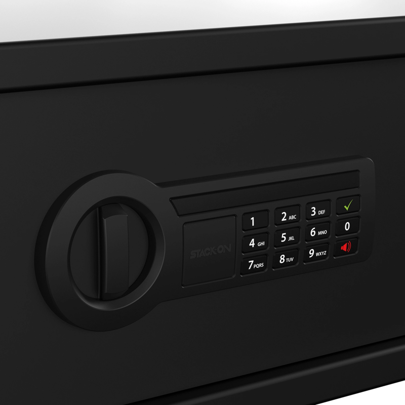 Small Electronic Drawer Safe with Key Lock for Valuables, 12x8.75x4.5in