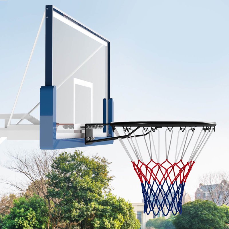 18-Inch Basketball Rim with Double Springs and All-Weather Net - Indoor & Outdoor