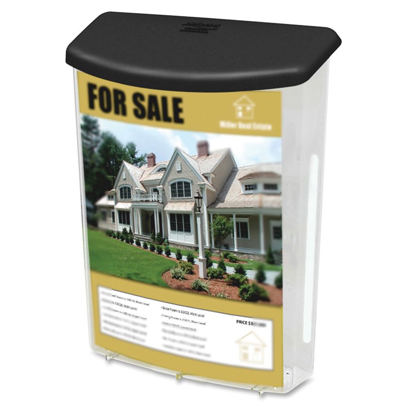 Outdoor Literature Box Weatherproof Clear Document Box for Poles and Posts