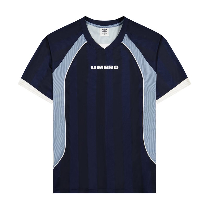 Umbro Men's Retro Panelled Raglan Shirt Baritone Blue / Brilliant White / Blue Fog XL