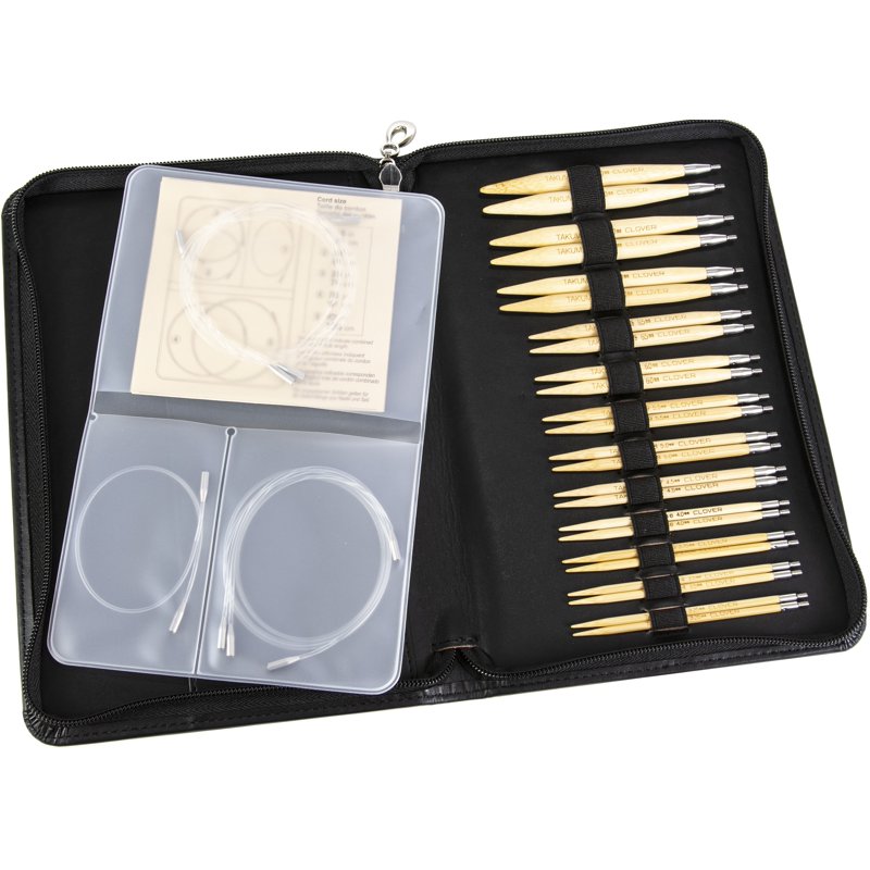 Interchangeable Circular Knitting Needles Set with Tips & Cords - Takumi Combo