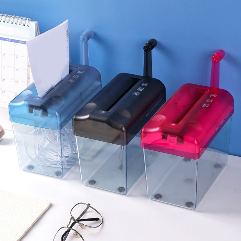 Mini Hand Shredder Portable Manual Paper Cutter for Documents and Cards