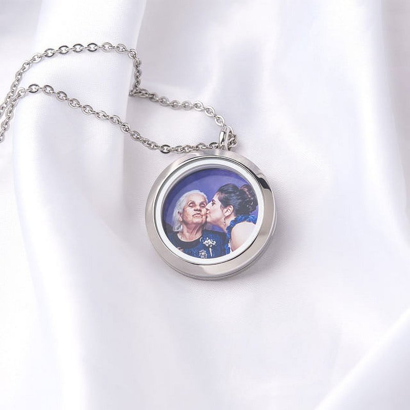 Personalized Pet Photo Necklace - Memorial Locket with Photo Option