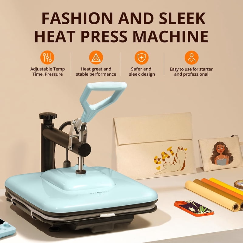 15x15 Inch Digital Heat Press Machine for Sublimation and Heat Transfer Projects