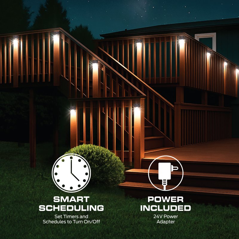 RGBIC+WW Outdoor Deck & Fence LED Lights - Wi-Fi Control, Weatherproof, Expandable