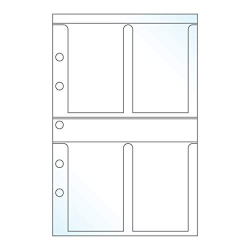 Mini Business Card Pages Pack of 20 - Fits UniKeep Mini Binders, Archival Quality