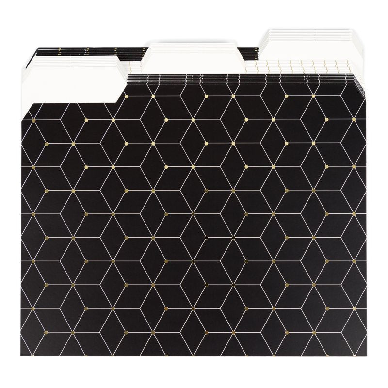 U Brands Classic File Folders, 3-Tab, Letter Size, 24 Count