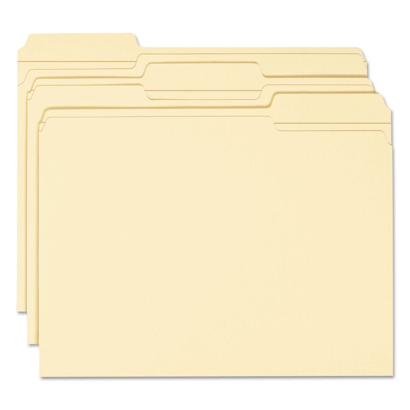 Reinforced Manila Folder Tabs 1/3 Cut for Letter Size File Organization