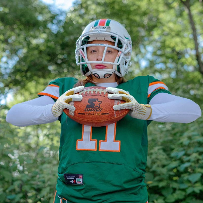 Youth Football Gloves - Sticky Silicone Wide Receiver Gloves for Kids & Adults, Breathable Stretch Fit