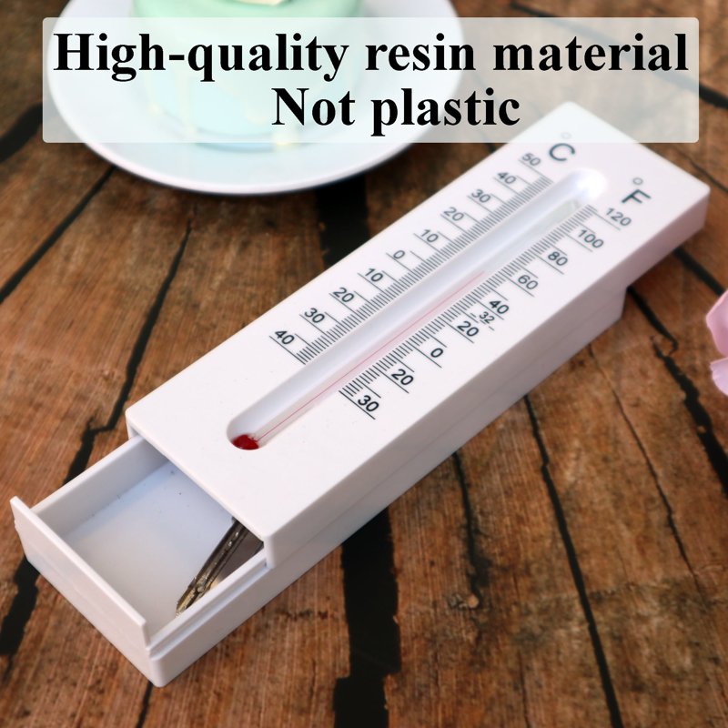 Outdoor Thermometer Key Hider Safe Lock Box for Yard Garden House Faux Rock Disguise