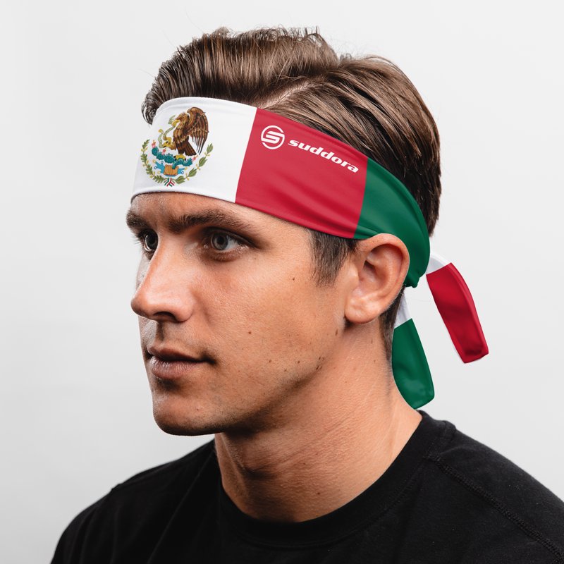 Mexico Flag Sweatband - Breathable, Non-Slip Sports & Cosplay Headband