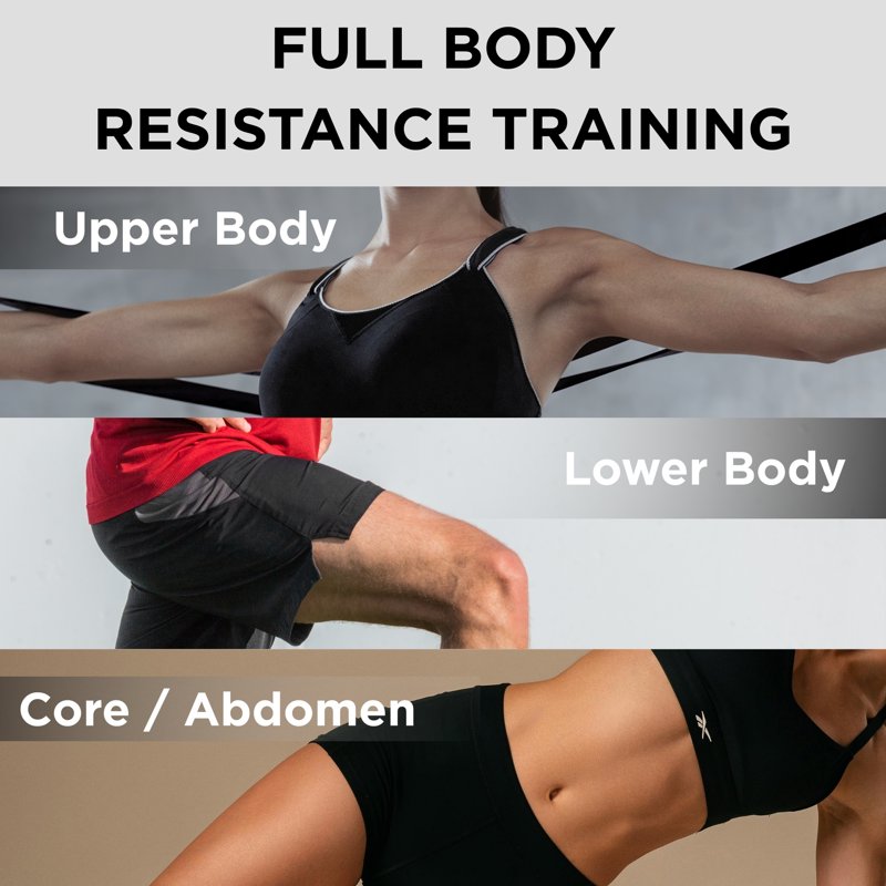 Non-Latex Resistance Bands Set for Fitness and Rehab - 5 ft, Multiple Resistance Levels