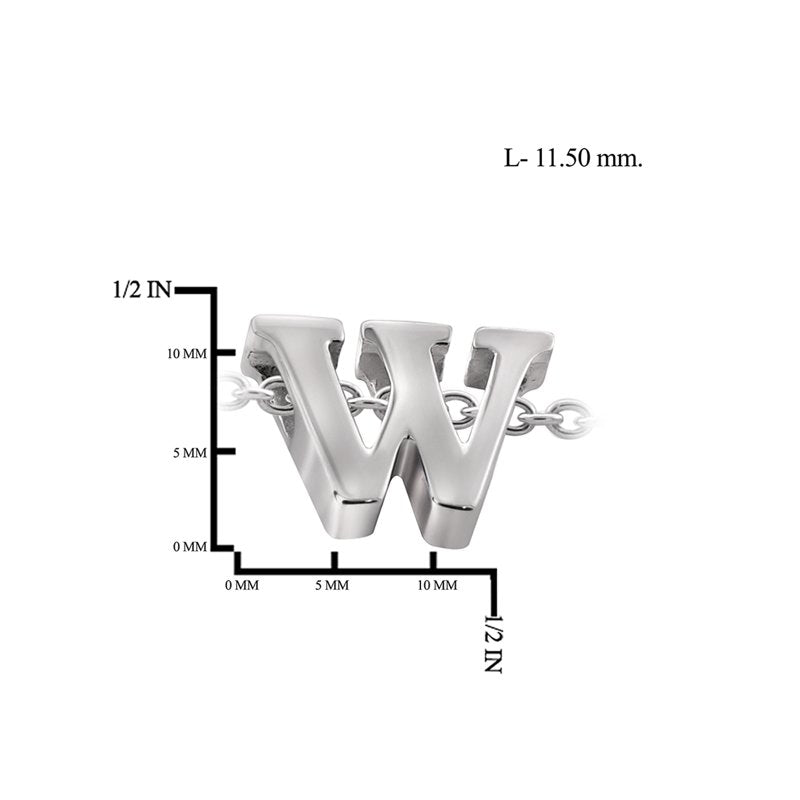 Sterling Silver Initial Charm Bracelet - Minimalist Jewelry for Women