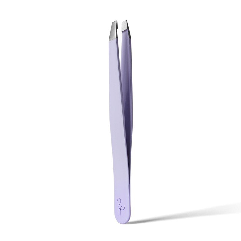Stainless Steel Women's Tweezers with Slant Tip - Multi-Purpose Hair Removal Tool, Lilac