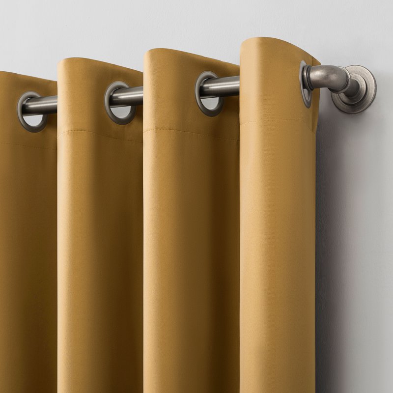 Energy Saving Blackout Curtain Panel Pair - Thermal Insulated Grommet Drapes