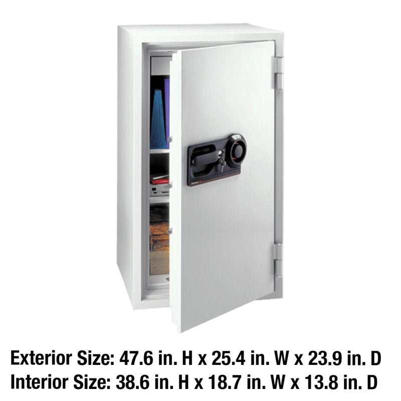 Fireproof Business Safe with Combination Dial Lock 5.7 Cu Ft - Light Gray