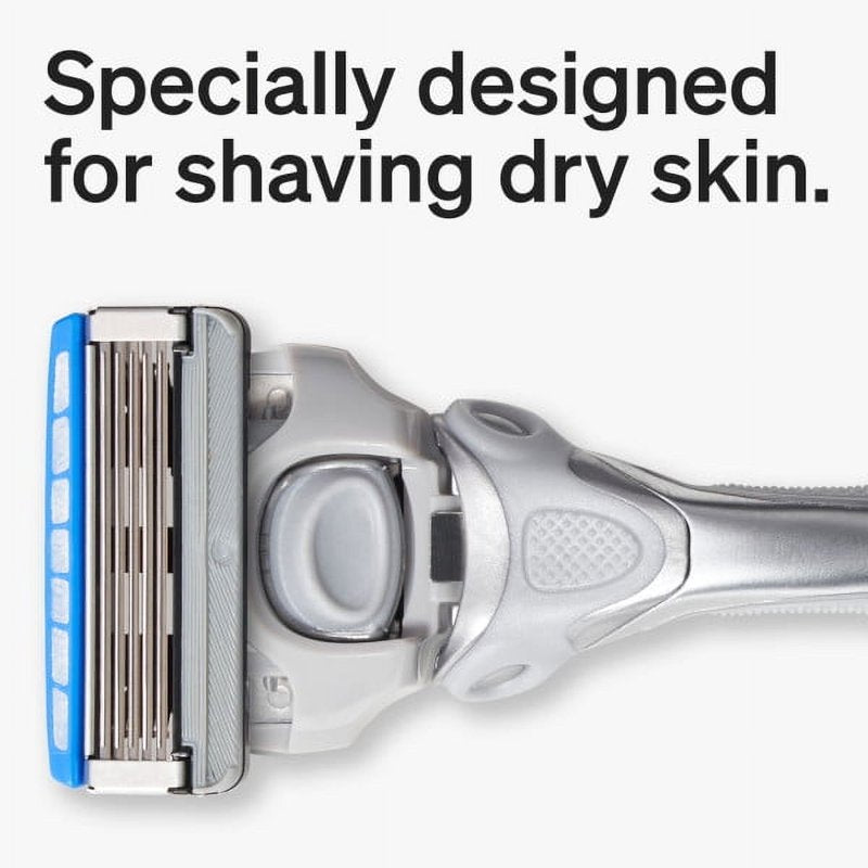 Men's Dry Skin Razor Handle & 17 5-Blade Cartridge Refills - Hydrating Shaving Set