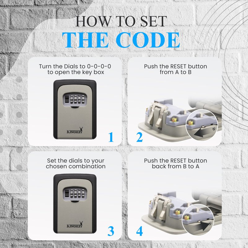 Large Capacity Key Lock Box with Wall Mount & Hanging Options - Weather Resistant Security Safe for Spare Keys and Access Cards