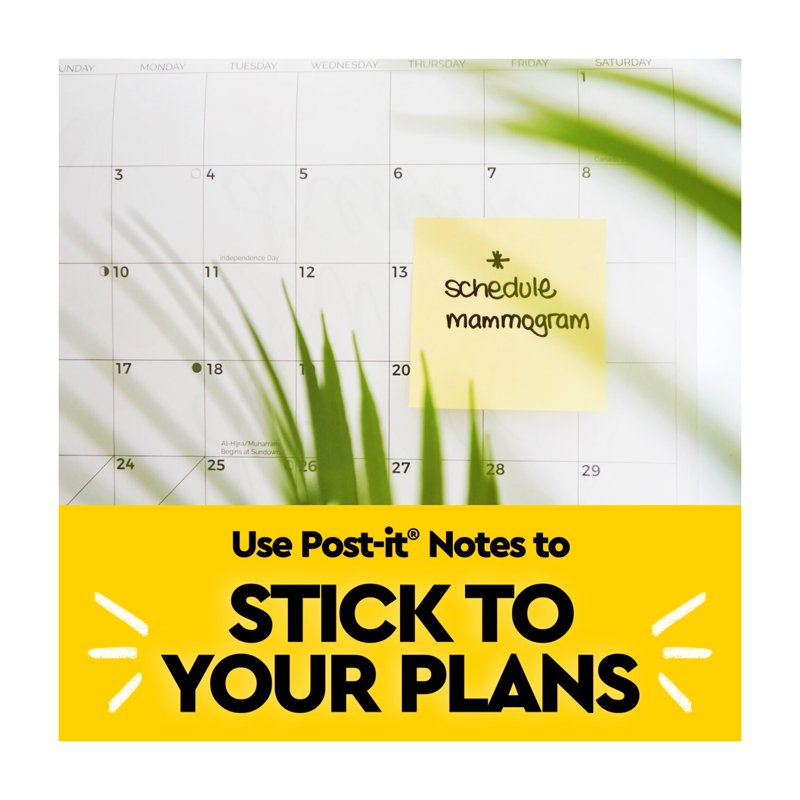 Post-it Sticky Notes Value Pack 3x3 Inches Canary Yellow 16 Pads