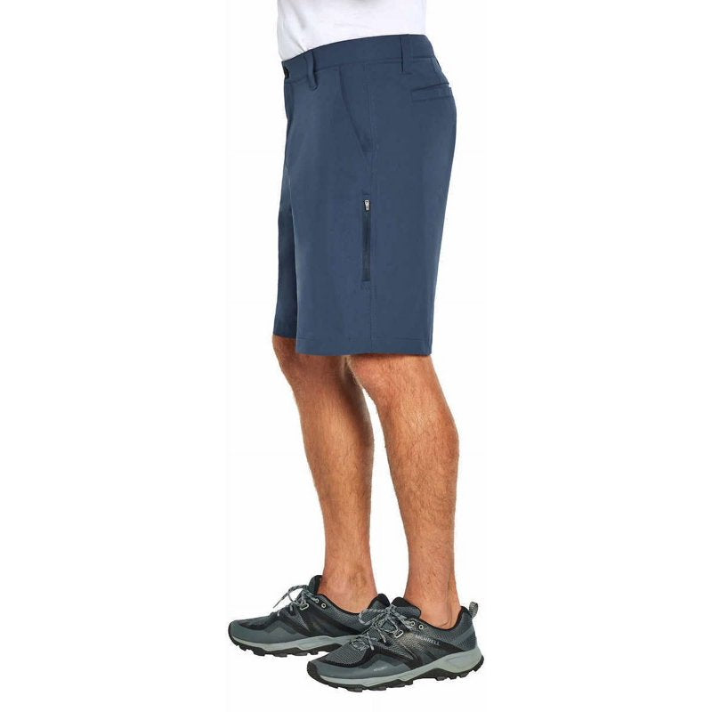 Men's Lightweight Tech Shorts - 4-Way Stretch, Zipper Pockets, Comfortable Fit