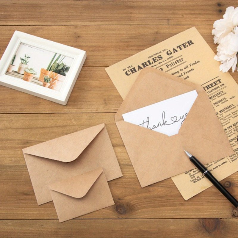 A6 V-Flap Envelopes Bulk Pack - Self-Sealing Kraft Paper for Invitations & Cards