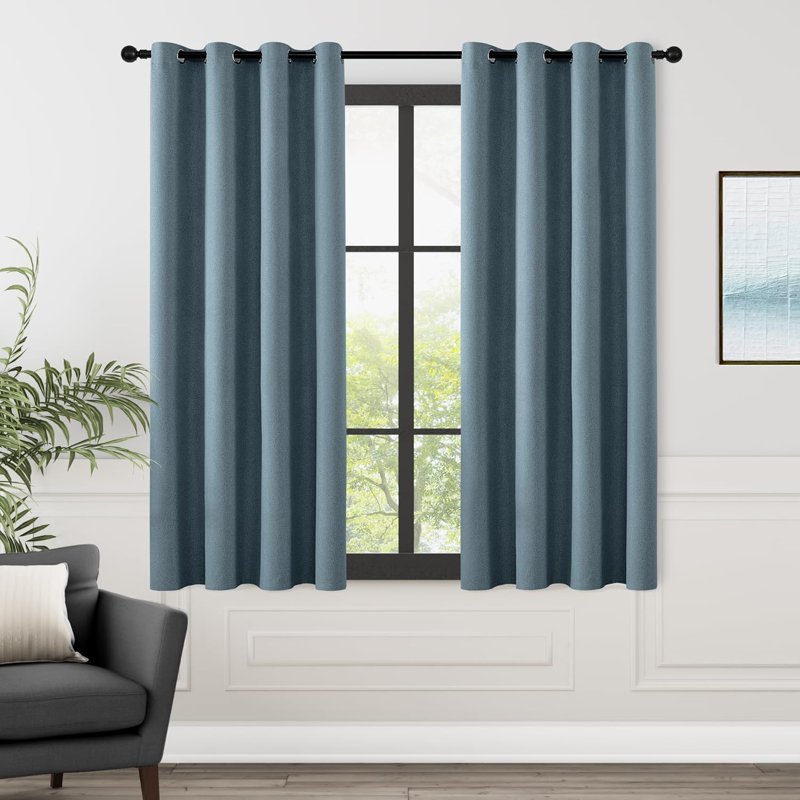 Blackout Window Curtain Panel - Noise Reducing Thermal Microfiber Insulated