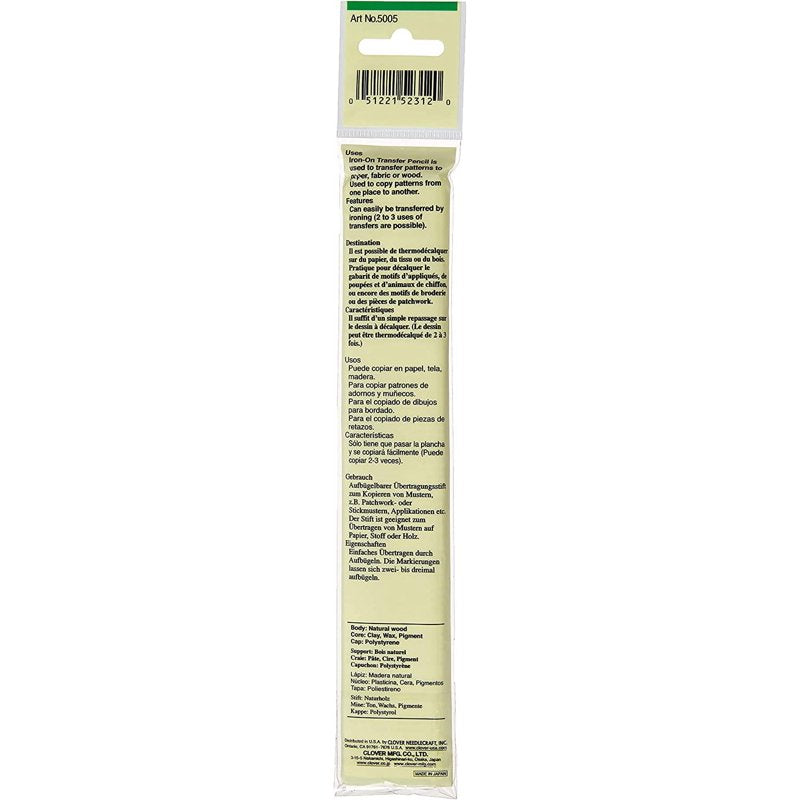 Iron-on Transfer Pencil Blue for Fabric Design Transfer - Single Pack