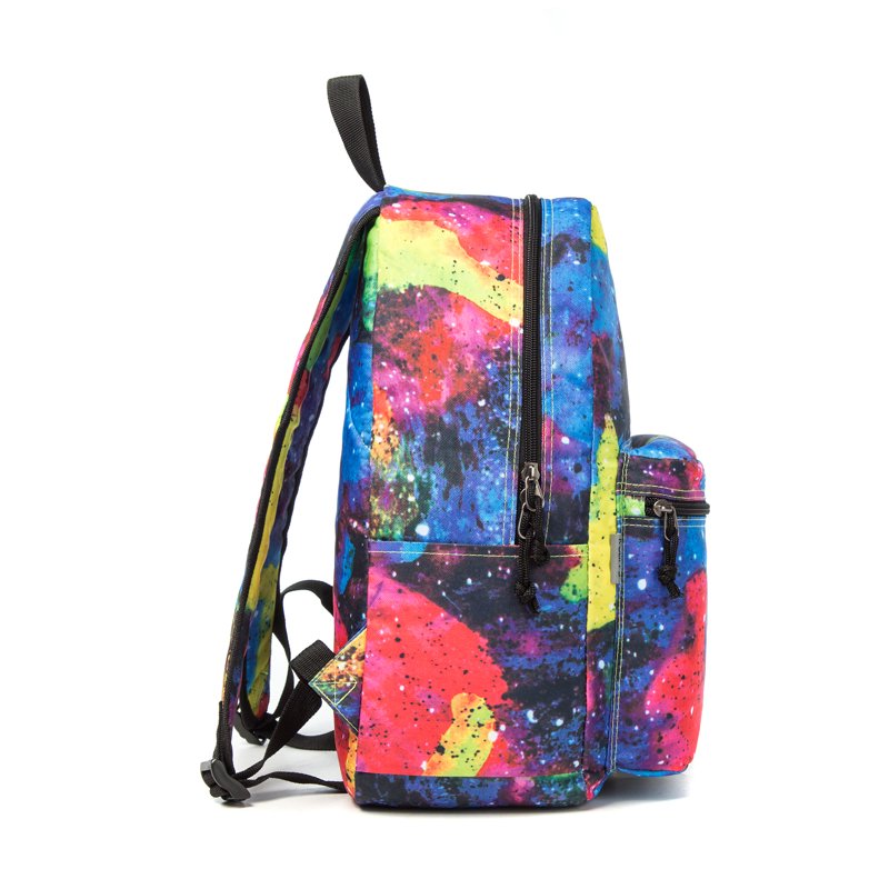 K-Cliffs 18" Rainbow Print Unisex School Backpack - Laptop & Tablet Daypack, Polyester