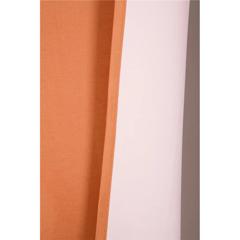 2PC Window Panel Curtains with Rod Pocket - Solid Matte Color, Light Blocker