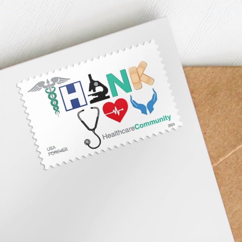 Healthcare Community USPS Forever Postage Stamp Sheet of 20 Thank You First Class