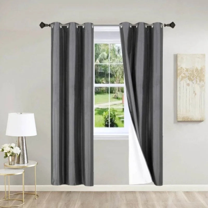 Blackout Window Curtain Set of 2 Panels - Light Blocking, Noise Reducing, Energy Efficient - 84 Inch Length