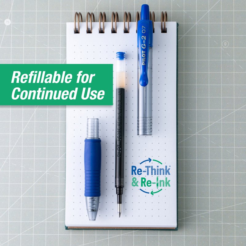 Gel Pen Set - Fine Point Retractable Gel Ink Pens in Assorted Colors, 5 Pack