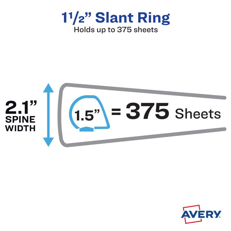 2.1-Inch Slant Ring Binder - 375 Sheet Capacity, Mint & Coral Two-Tone