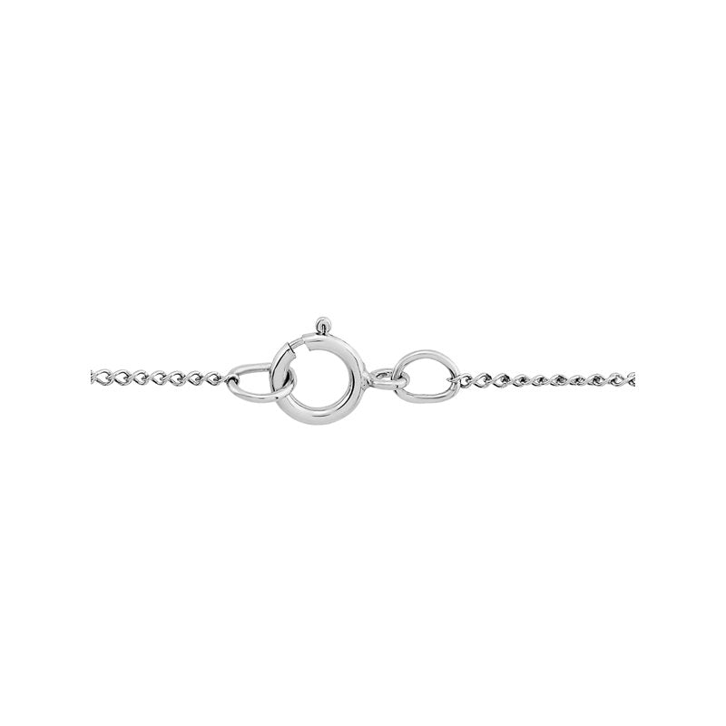 Sterling Silver Cross Necklace with Cubic Zirconia - 18 Inch Pendant