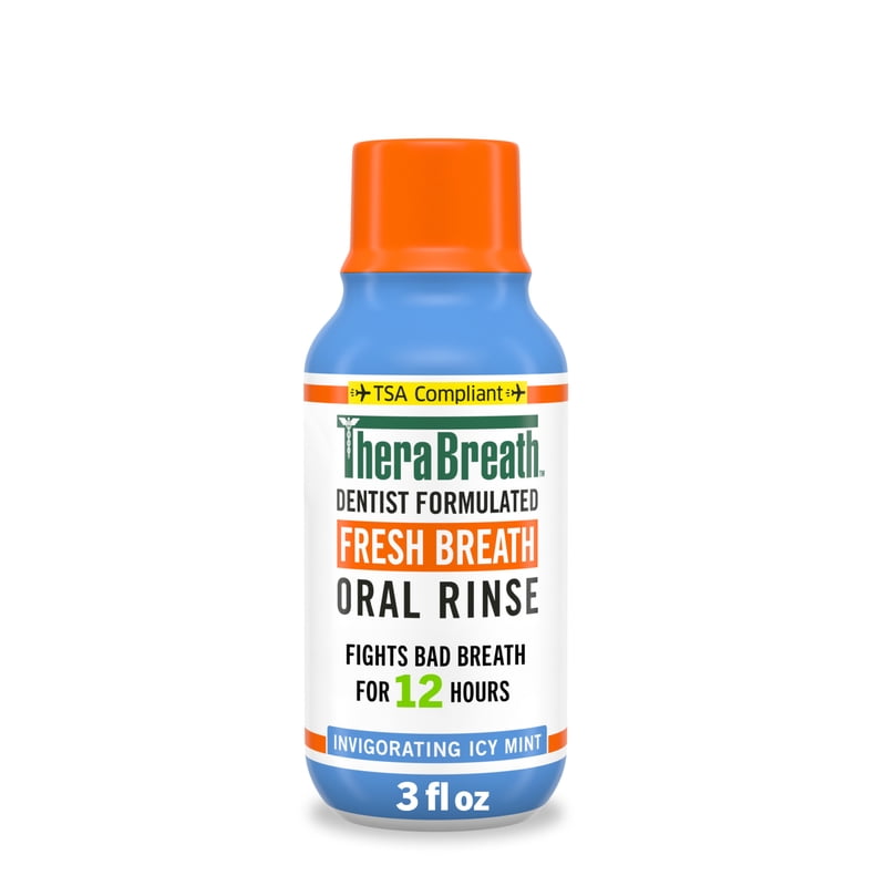 TheraBreath Mouthwash Travel Size Icy Mint Alcohol-Free 3 fl oz Pack of 3