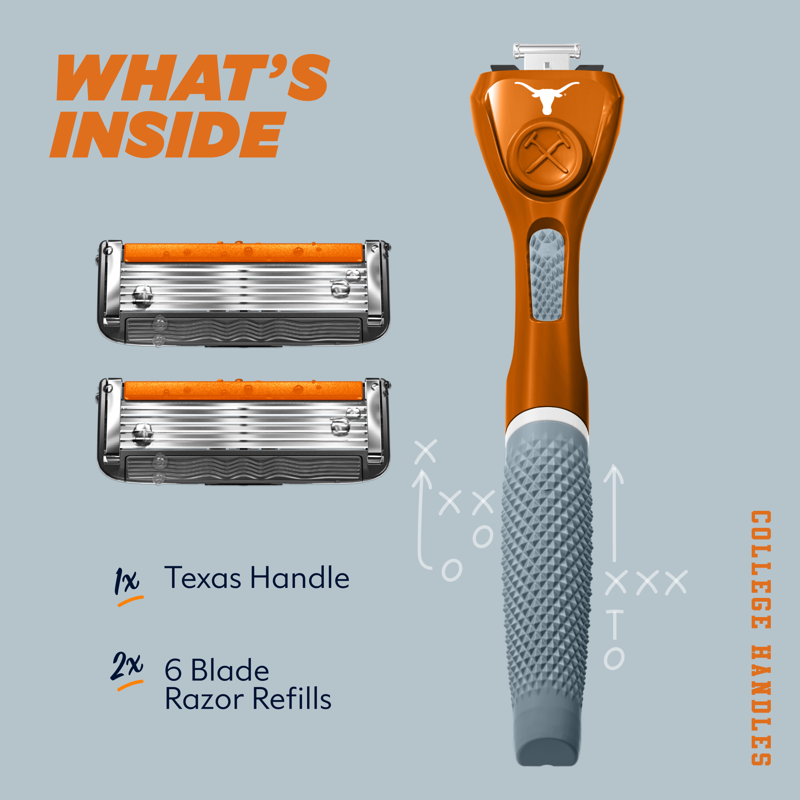 6-Blade Razor Starter Set with Reusable Handle for Men and Women