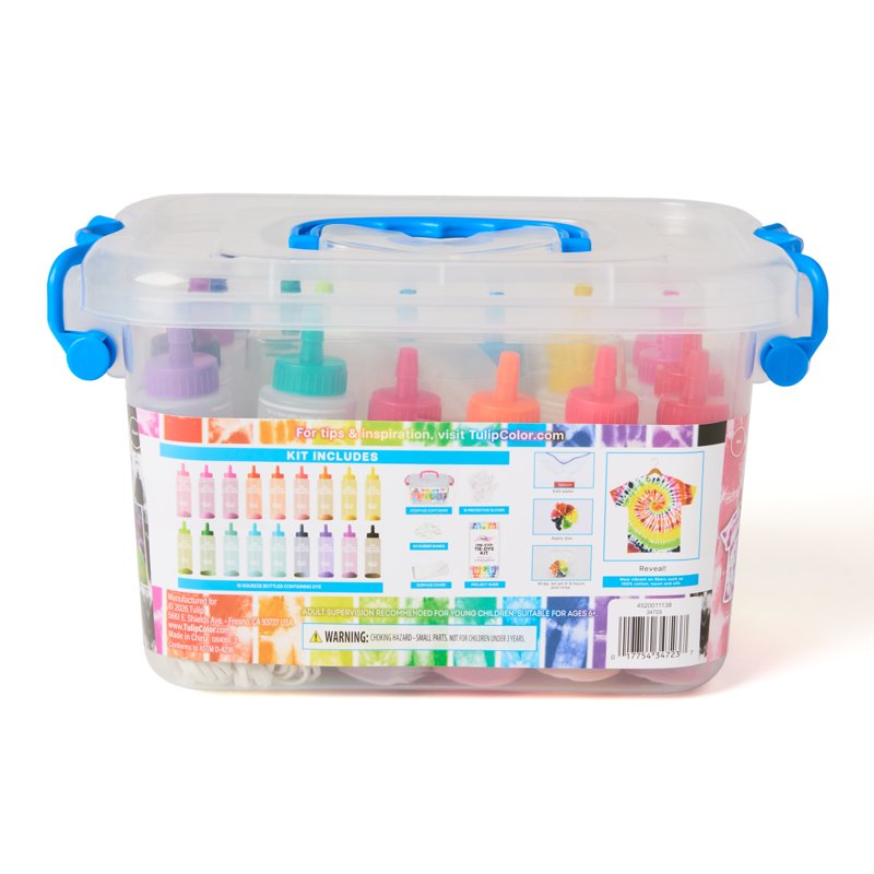 Tie-Dye Party Kit 123 Pieces for Kids & Groups - Vibrant Fabric Dye Set