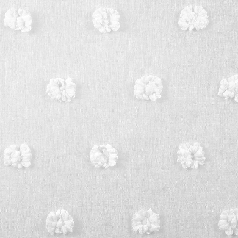 Sheer Curtain Panel with Clipped Pom Detail - Room Darkening, Multiple Sizes & Patterns