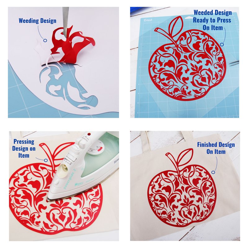 Heat Transfer Vinyl Sheets Variety Pack - 15 Solid Colors for Cricut & Silhouette