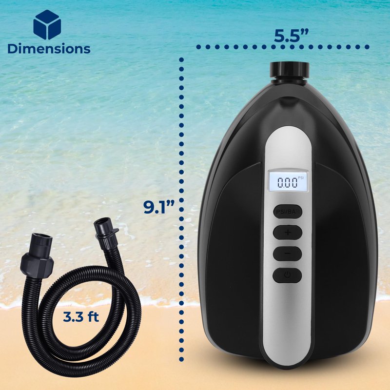 Electric Air Pump Compressor for Inflatable Stand-Up Paddle Boards & Water Sports