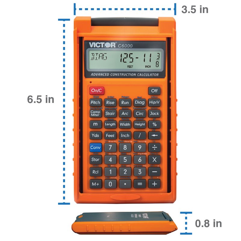 Construction Calculator with Unit Conversion and Estimation - Victor C6000
