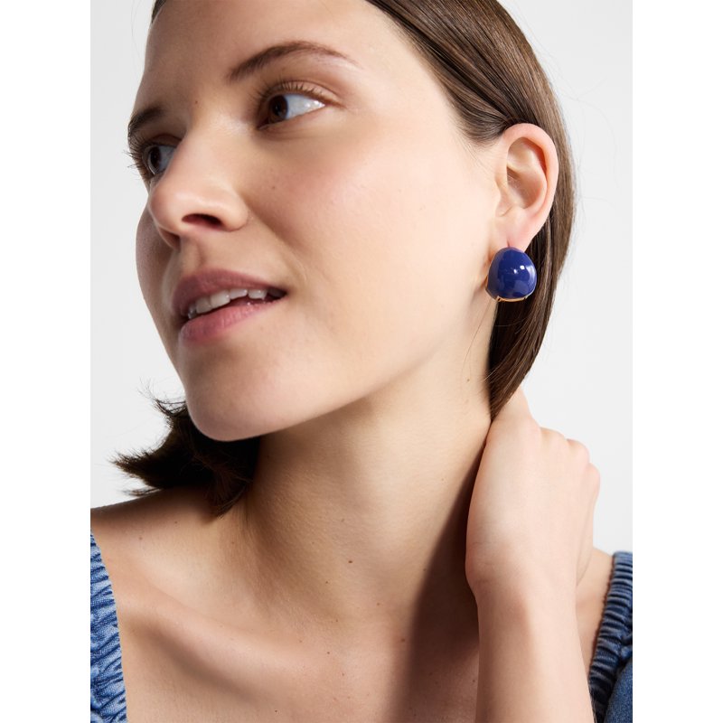 Two-Tone Hoop Earrings for Women - Hypoallergenic, Chunky, Gold & Enamel