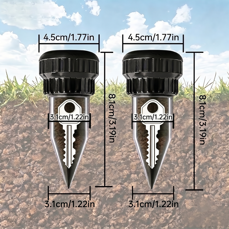 Outdoor Garden Sprinkler Head Safe - Waterproof Hidden Storage Box for Keys Cash Jewelry