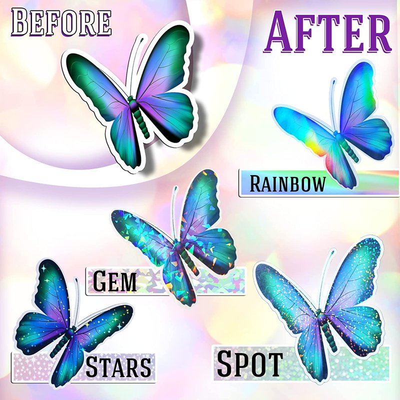 Self-Adhesive Holographic Laminating Sheets A4 - Waterproof Sticker Overlay - 25 Sheets