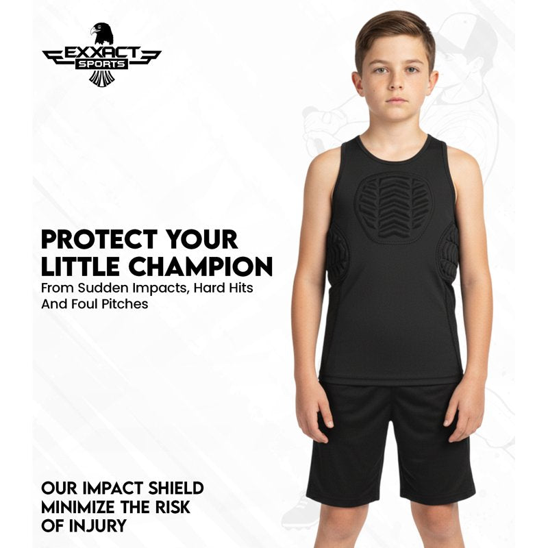Youth Baseball Chest Protector with Impact-Dispersing Padding & Breathable Mesh