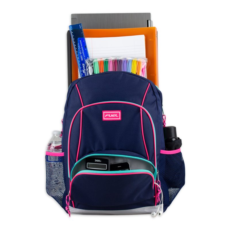Unisex Triple Pocket Backpack - Multiple Colors & Prints, Comfortable & Spacious