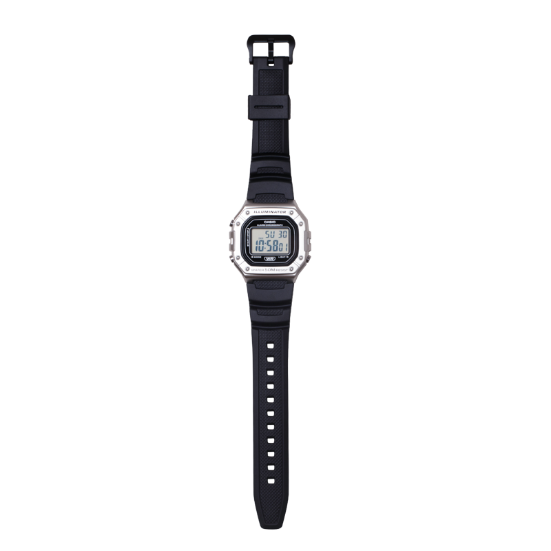 Casio Men's Digital Octagon Wristwatch 7-Year Battery 50M Water Resistance LED Backlight Stopwatch